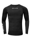 Pro-One Compressor Black Lycra Polo