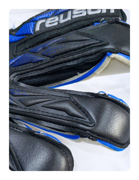 Reusch Attrakt Re:Grip Black/Electric Blue Goalkeeper Gloves