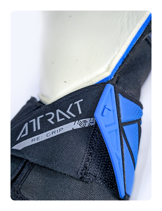 Reusch Attrakt Re:Grip Black/Electric Blue Goalkeeper Gloves