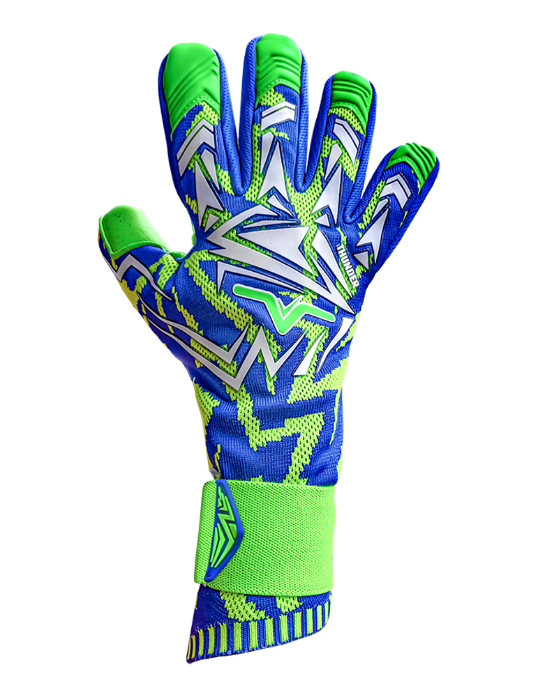VGFC Thunder Blue Green Goalkeeper Gloves