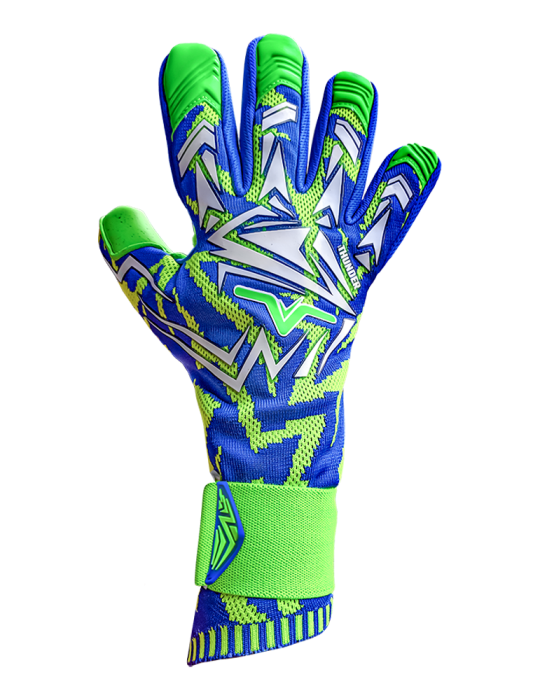 VGFC Thunder Blue Green Goalkeeper Gloves