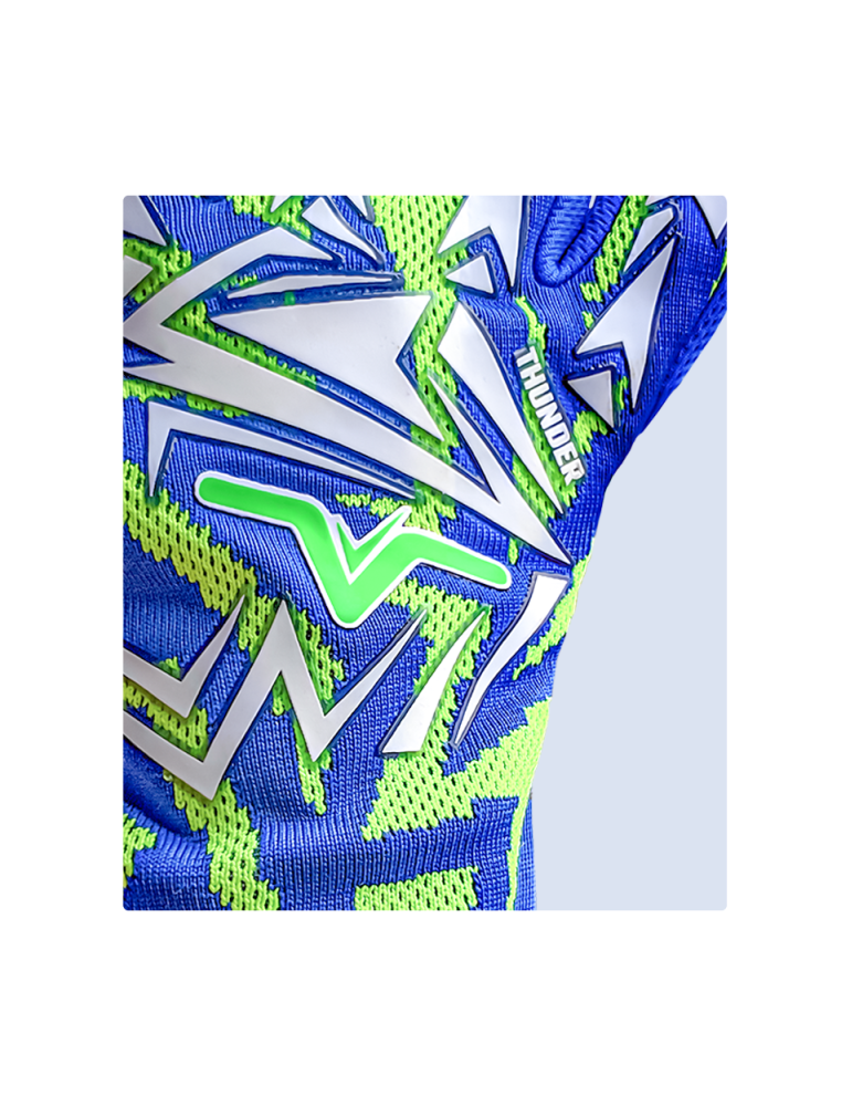 VGFC Thunder Blue Green Goalkeeper Gloves